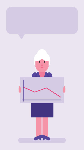 老商业妇女举着标牌与负商业图图片下载