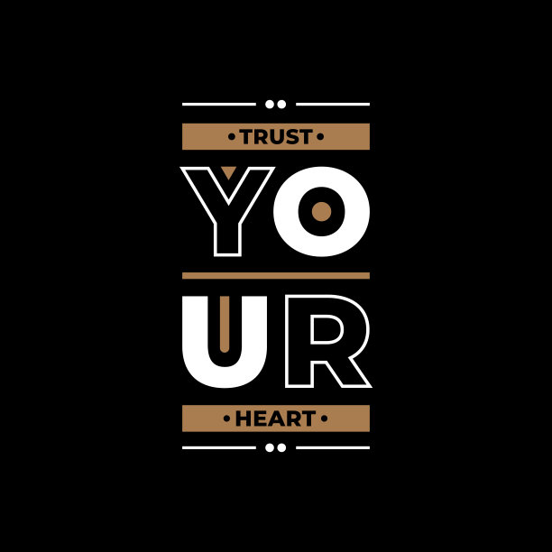 棕色现代几何字体灵感语录t恤打印设计的城市时尚风格图片下载