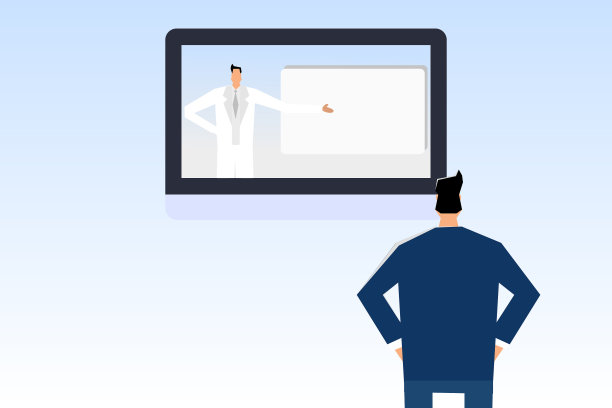 看医生在电视上讲课图片下载