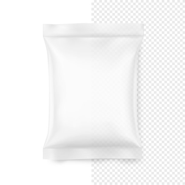 空白透明枕头袋模型。图片下载
