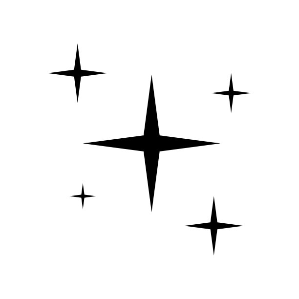 北极星图标矢量设计模板在白色背景图片下载