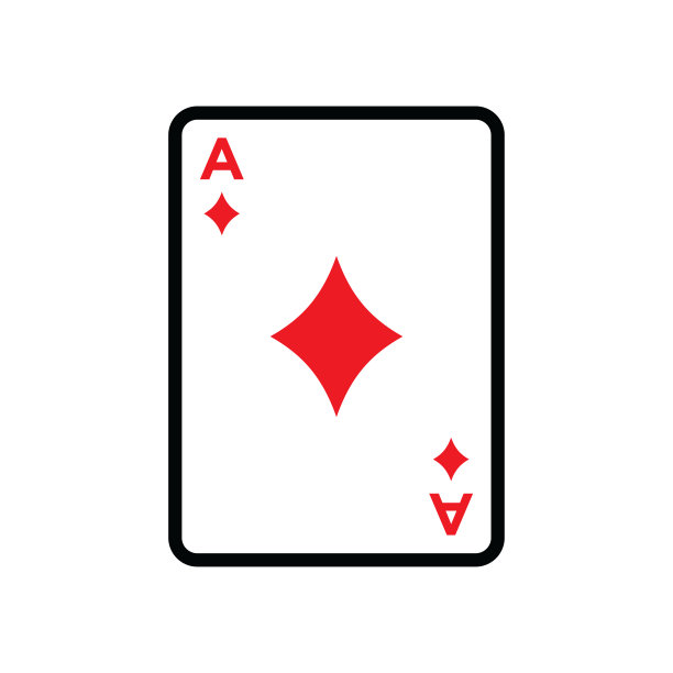 扑克牌图标矢量设计模板在白色背景图片下载