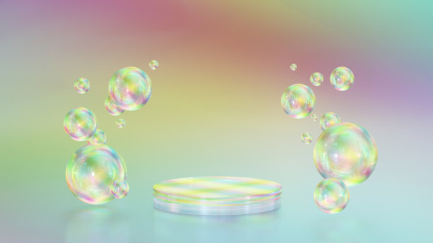 玻璃讲台立在明亮的背景上。图片下载