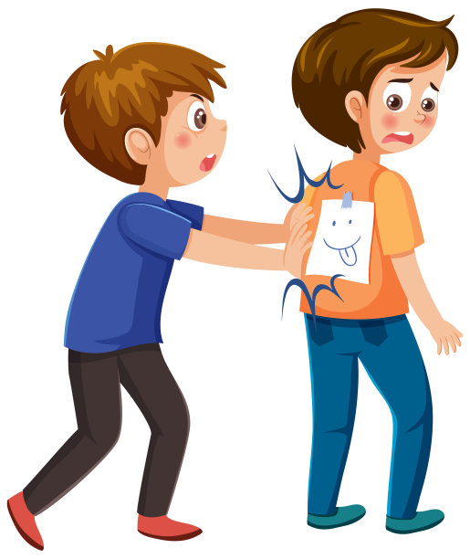 他背上的便利贴图片下载