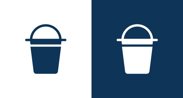 网页和手机的桶图标图片下载