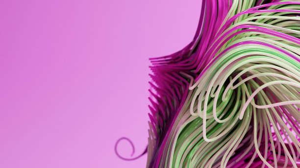 三维可视化抽象彩色线条图片下载