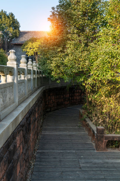 中国江南三角洲的一个园林图片下载