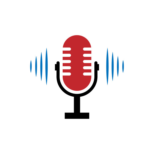 波麦克风图标。手机图标集。球员概念按钮。矢量插图。股票的形象。图片下载