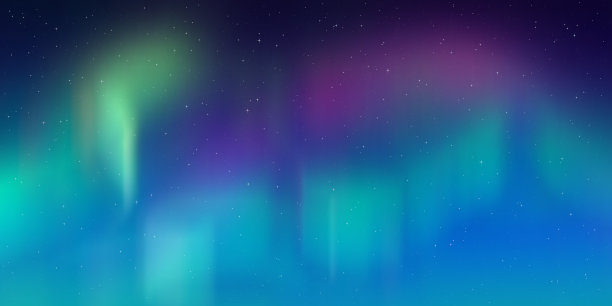 极地光，星空，北方风景，插图图片下载
