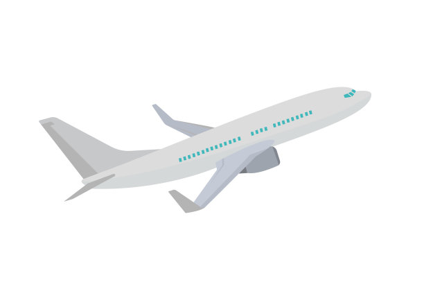 剪贴画飞机孤立的白色背景。矢量飞机图片下载