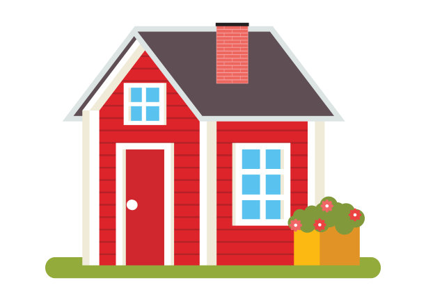 木屋，木屋，平房。漫画概念回家图片下载