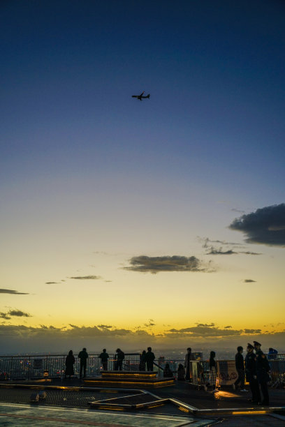 飞过东京上空的飞机(羽田新航线)图片下载