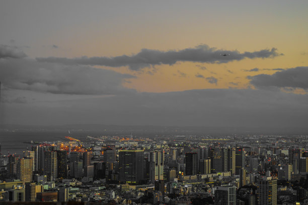 飞过东京上空的飞机(羽田新航线)图片下载