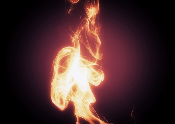 燃烧火焰的3d插图图片下载