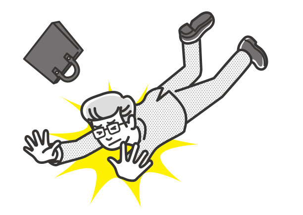 高级男性办公室职员摔倒图片下载