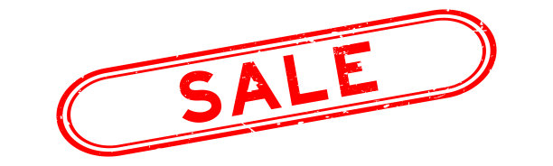 垃圾红色销售字橡胶印章邮票在白色背景图片下载