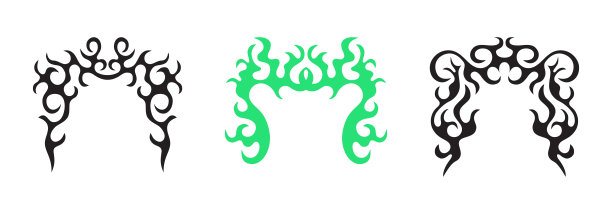 矢量抽象未来主义现代新哥特式背景，印刷品，海报，包装模板帖子，社会媒体的故事图片下载