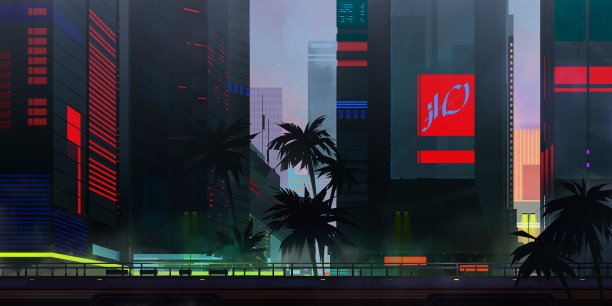 神奇的城市。城市化的颜色朋客图片下载