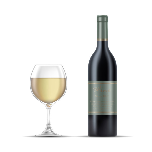 白酒杯和白酒瓶图片下载