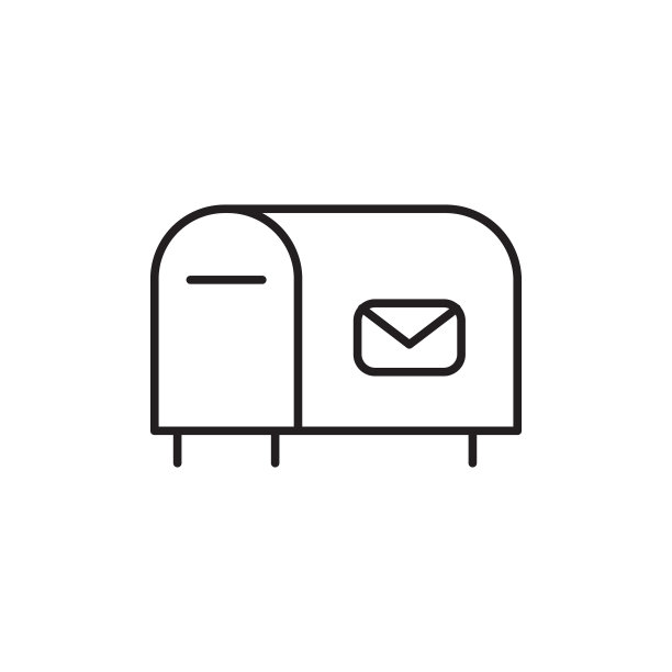 邮箱图标。邮箱轮廓图标。孤立的图片下载