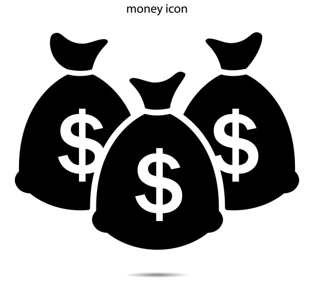 背景上的金钱矢量图标图片下载