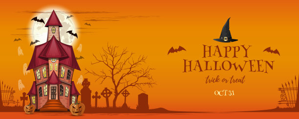 用南瓜装饰的墓地的老房子图片下载