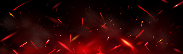 红色火焰火花叠加效果，燃烧营火图片下载