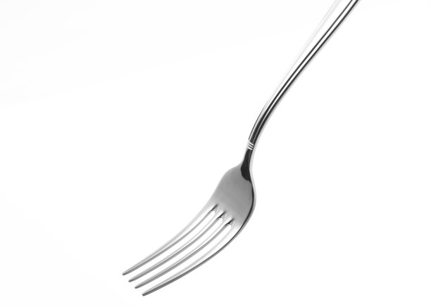 银叉孤立在白色背景上。影棚拍摄。图片下载