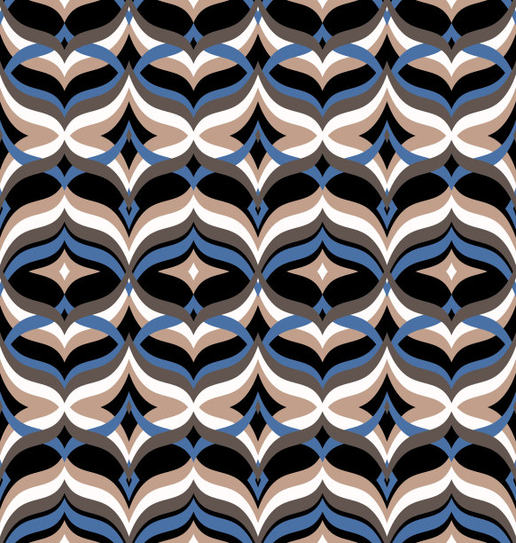 无缝的几何图案，复古的印花。图片下载