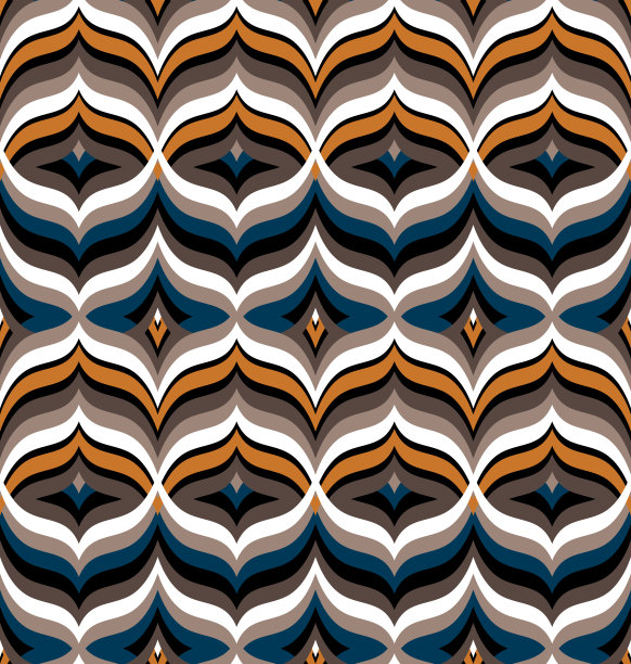 无缝的几何图案，复古的印花。图片下载