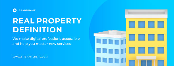 房地产中介互联网服务物业购买销售出租社交媒体横幅3d图标矢量图片下载