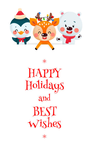 节日快乐和祝福卡片矢量模板图片下载