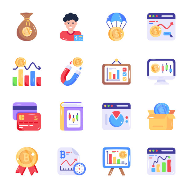 包股票交易所平面图标图片下载