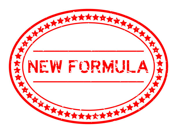 Grunge红新公式字椭圆形橡胶印章邮票在白色背景图片下载