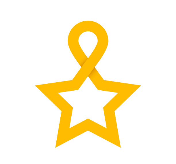 来自星星的无限符号。循环黄色恒星。图片下载