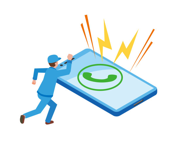 工作人员对电话反应迅速图片下载