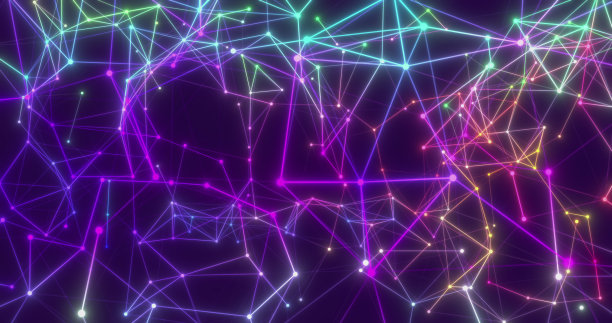 背景抽象彩色动态丛蓝色未来技术。三维渲染图片下载