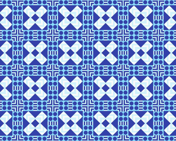 几何无缝抽象面料设计与多色图案原生部落对称完美图片下载