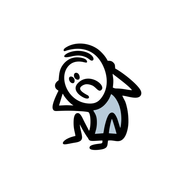 沮丧的男人坐在地上，双手抱头思考图片下载