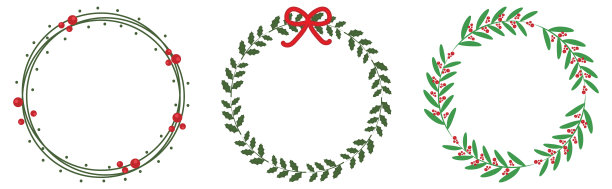 圣诞冬季花环套装图片下载