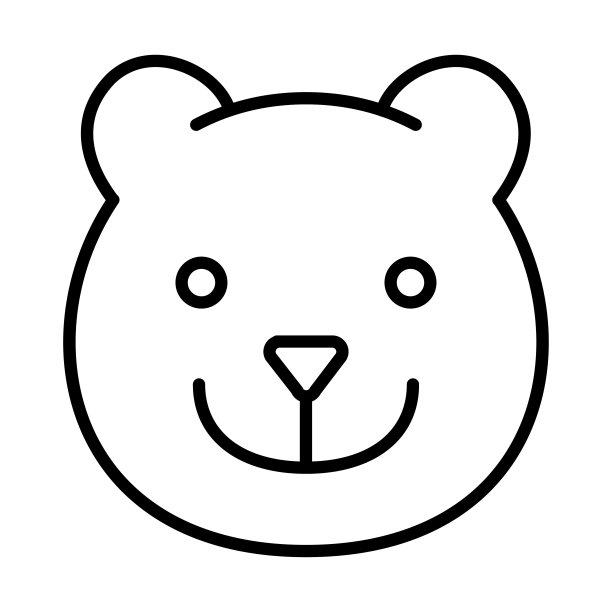 熊，熊脸，考拉图标Logo设计矢量模板插画标志和符号像素完美图片下载