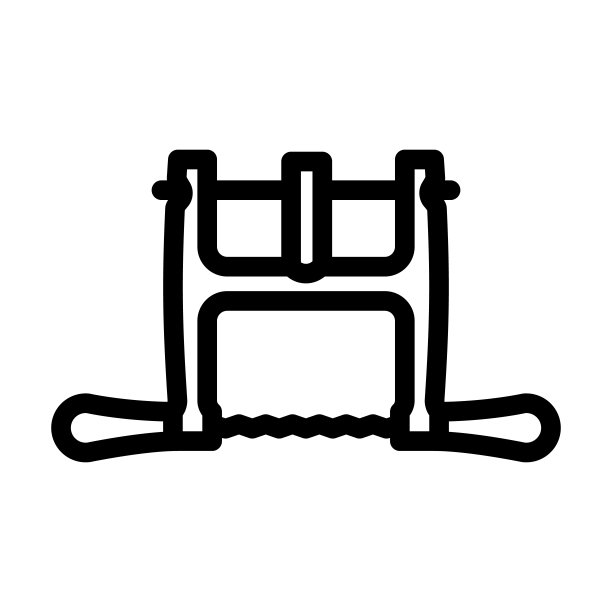 转动手锯线图标矢量插图图片下载