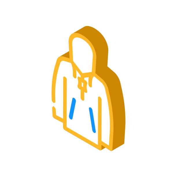 雨衣摩托车等距图标矢量插图图片下载