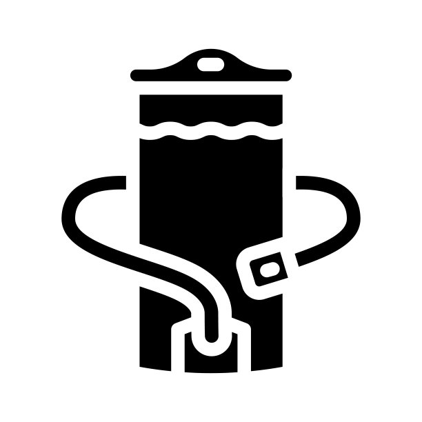 水合系统摩托车雕文图标矢量插图图片下载