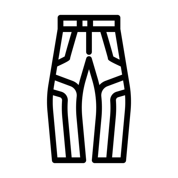 裤子摩托车线图标矢量插图图片下载