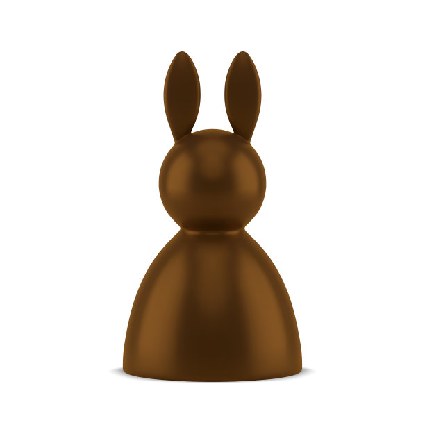巧克力兔子极简糖果复活节玩具美味款待装饰设计3d图标矢量图片下载