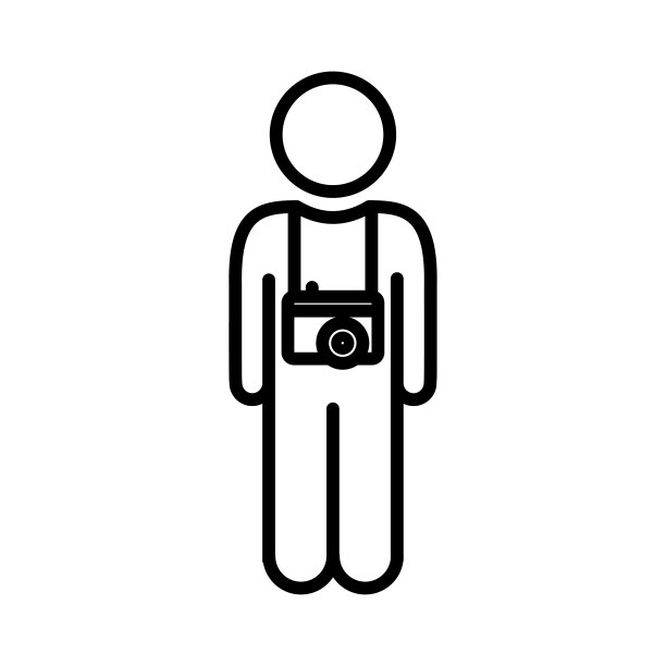 摄影师图标标志设计矢量模板插图标志和符号像素完美图片下载