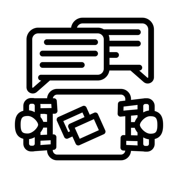 客户评价讨论线性图标矢量图图片下载