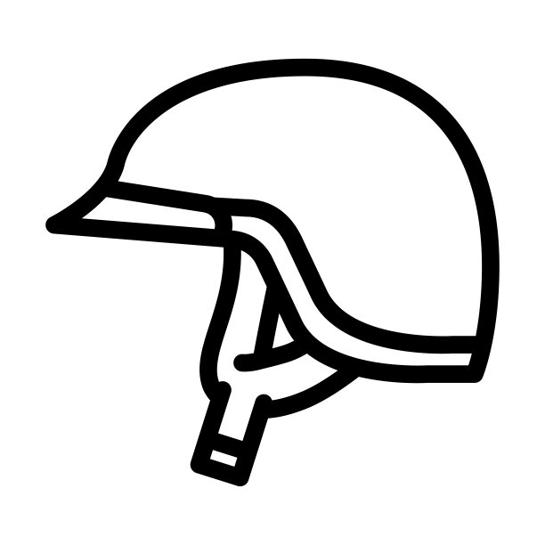 半头盔摩托车线图标矢量插图图片下载