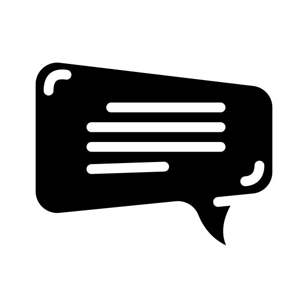 语音气泡证言标志矢量图图片下载